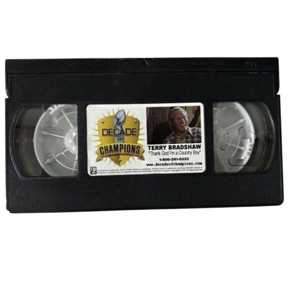 Pittsburgh Steelers Decade Of Champions Terry Bradshaw Thank God VHS Cassette - Picture 1 of 4